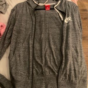 grey womens nike zipup
